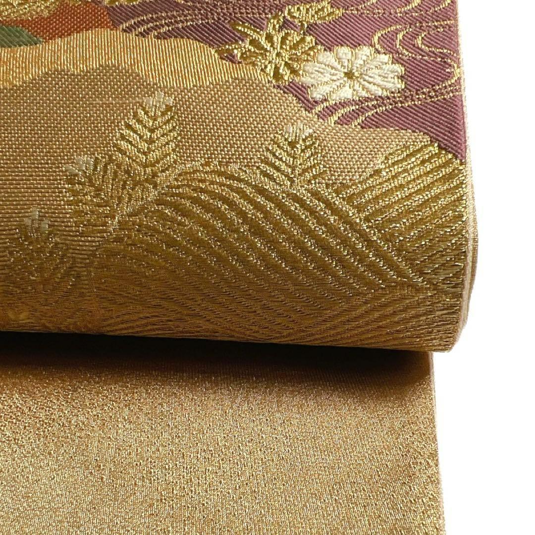 袋帯 道長取り 流水 菊 紗綾形 宝尽くし 松 着物 033w 袋帯 道長取り 流水 菊 紗綾形 宝尽くし 松 着物 033w