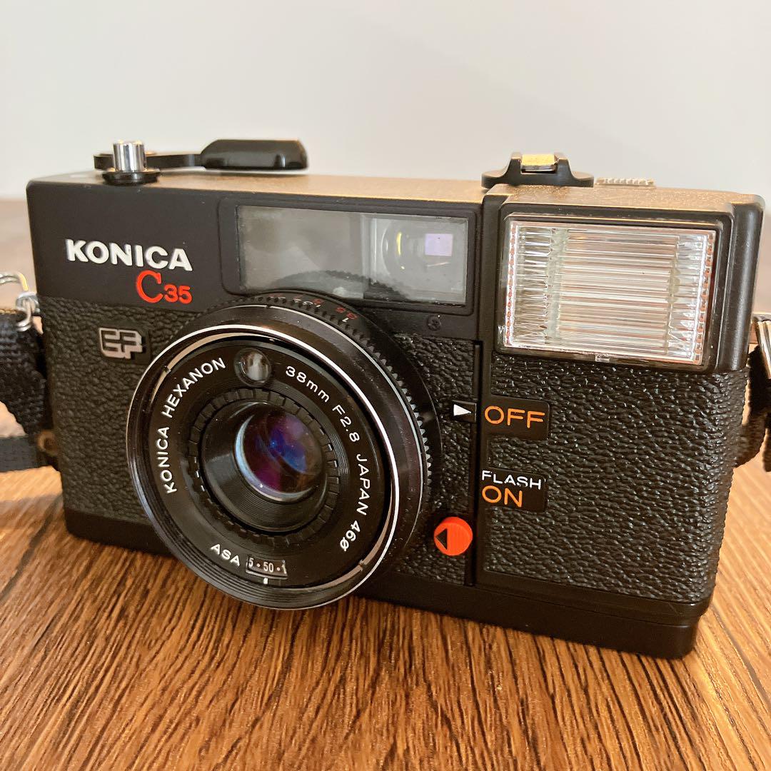 コニカ　C35 EF 動作確認済み KONICA C35 EF フィルムカメラ 動作テスト - YouTube