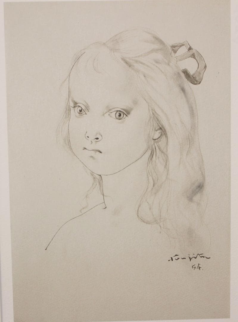 藤田嗣治 エスタンプリトグラフ「少女」 100部限定19/100 藤田嗣治 エスタンプリトグラフ「少女」 100部限定19/100