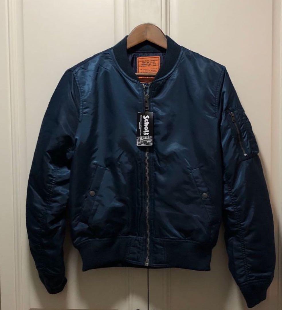 Ron Herman x Schott MAー1 ジャケット NAVY M