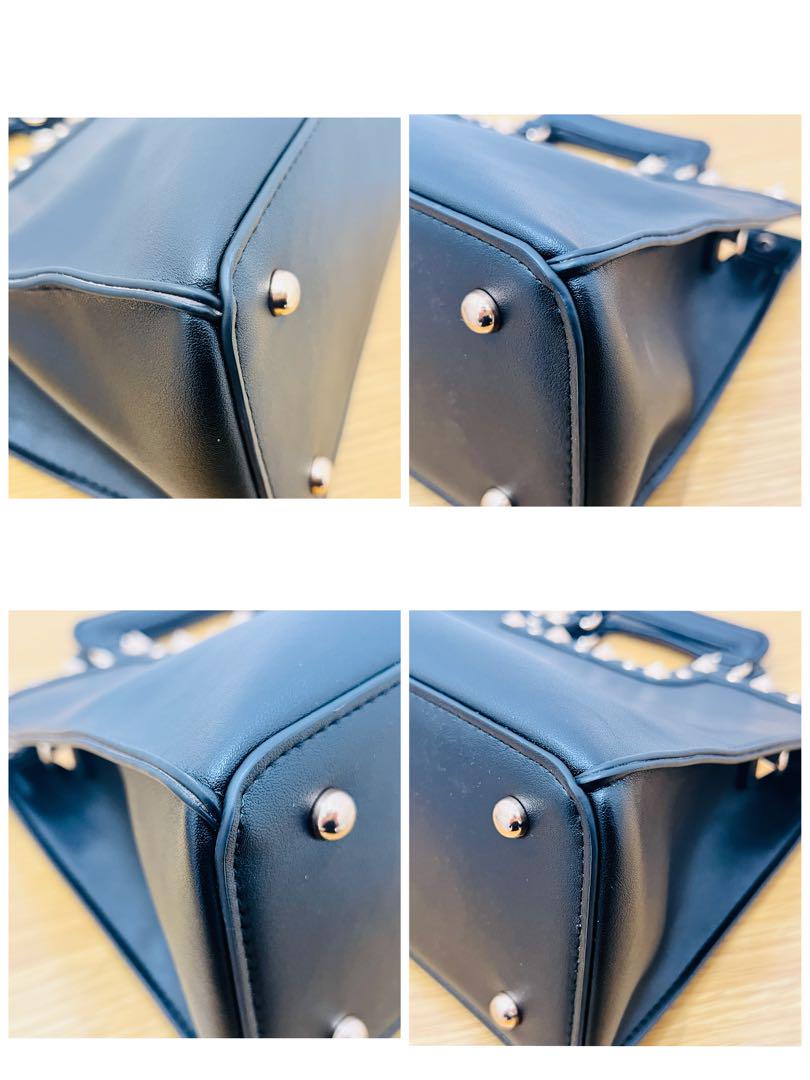 ◆ DIANA ダイアナ ハンドバッグ ポーチ付き スタッズ USED品 保管品