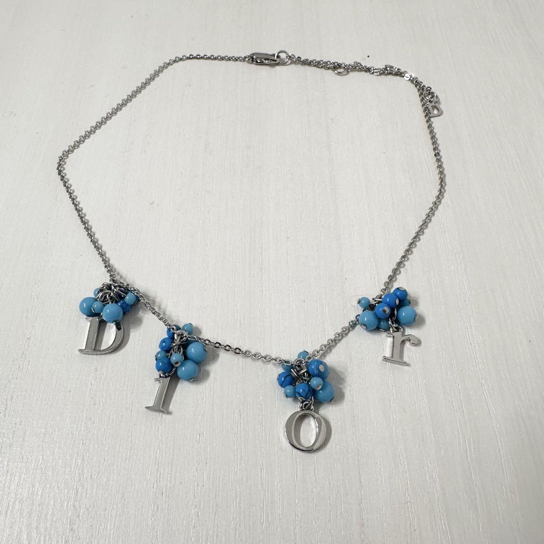 【冬バーゲン★特別送料無料！】 ChristianDiorクリスチャンディオールターコイズネックレス アクセサリー