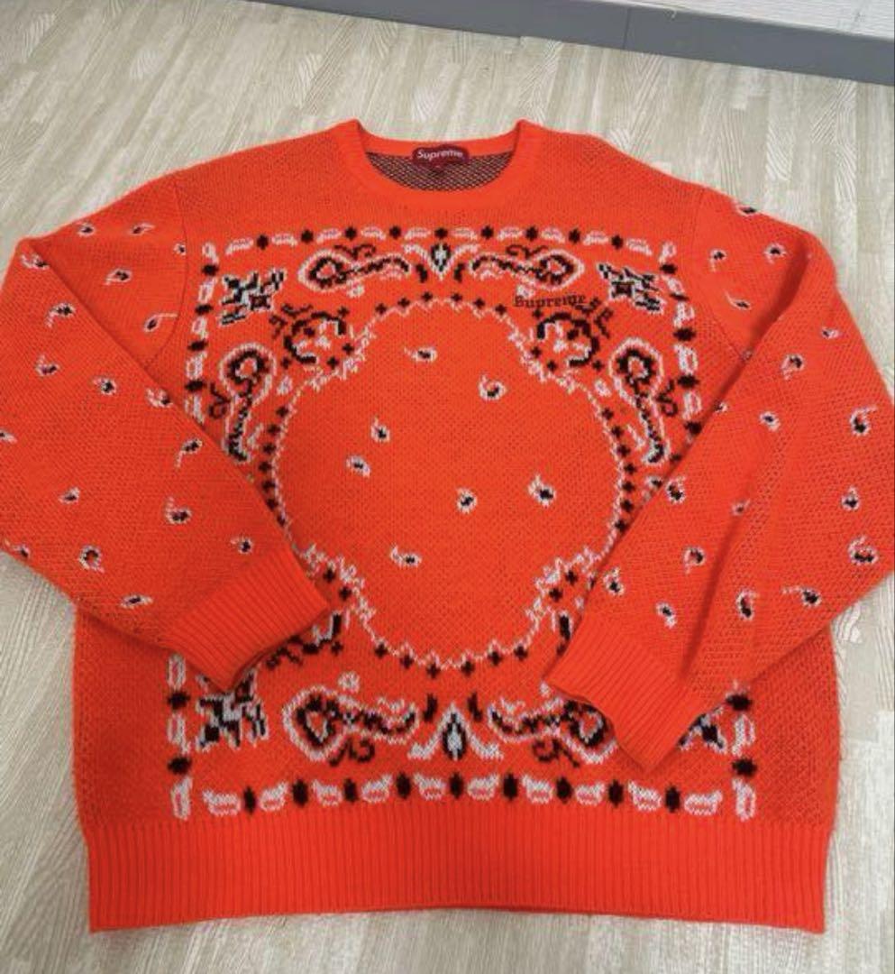 supreme bandana sweater 18ss バンダナ セーター