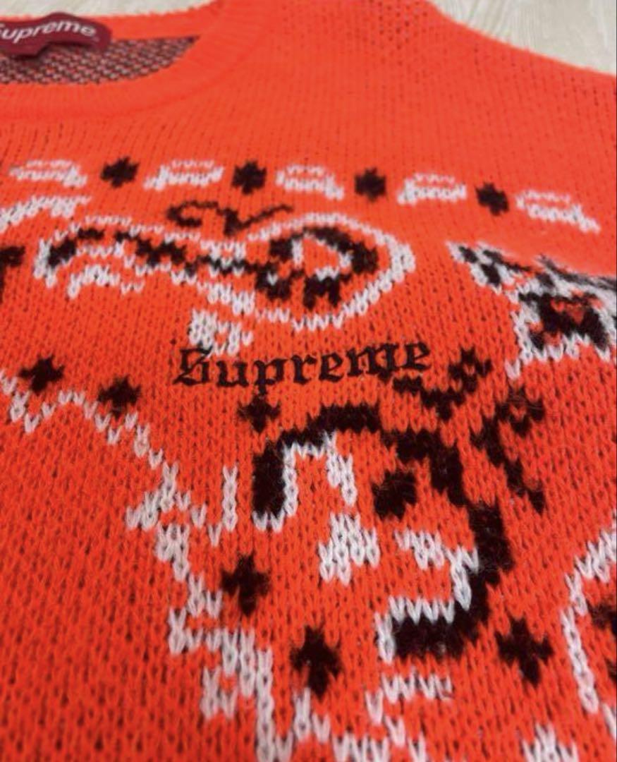 supreme bandana sweater 18ss バンダナ セーター