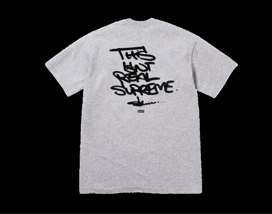 １着でも送料無料 XL Olaolu グレー Tee Logo Box Supreme Slawn トップス