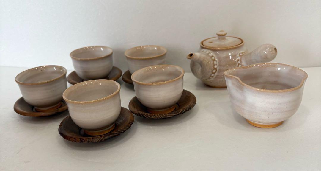 未使用【茶器揃】煎茶 急須 湯呑み 湯冷し 茶托
