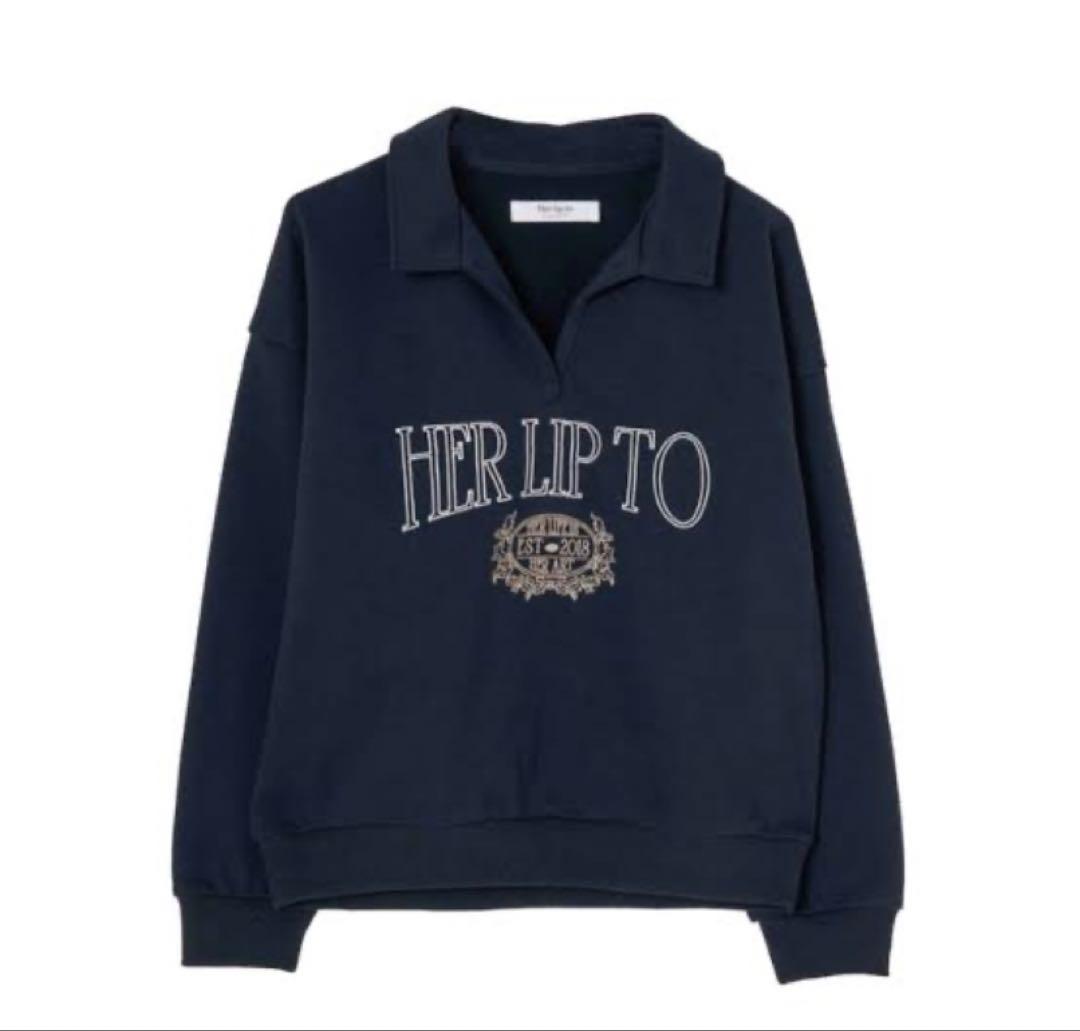Embroidery Polo Sweatshirt - メルカリ