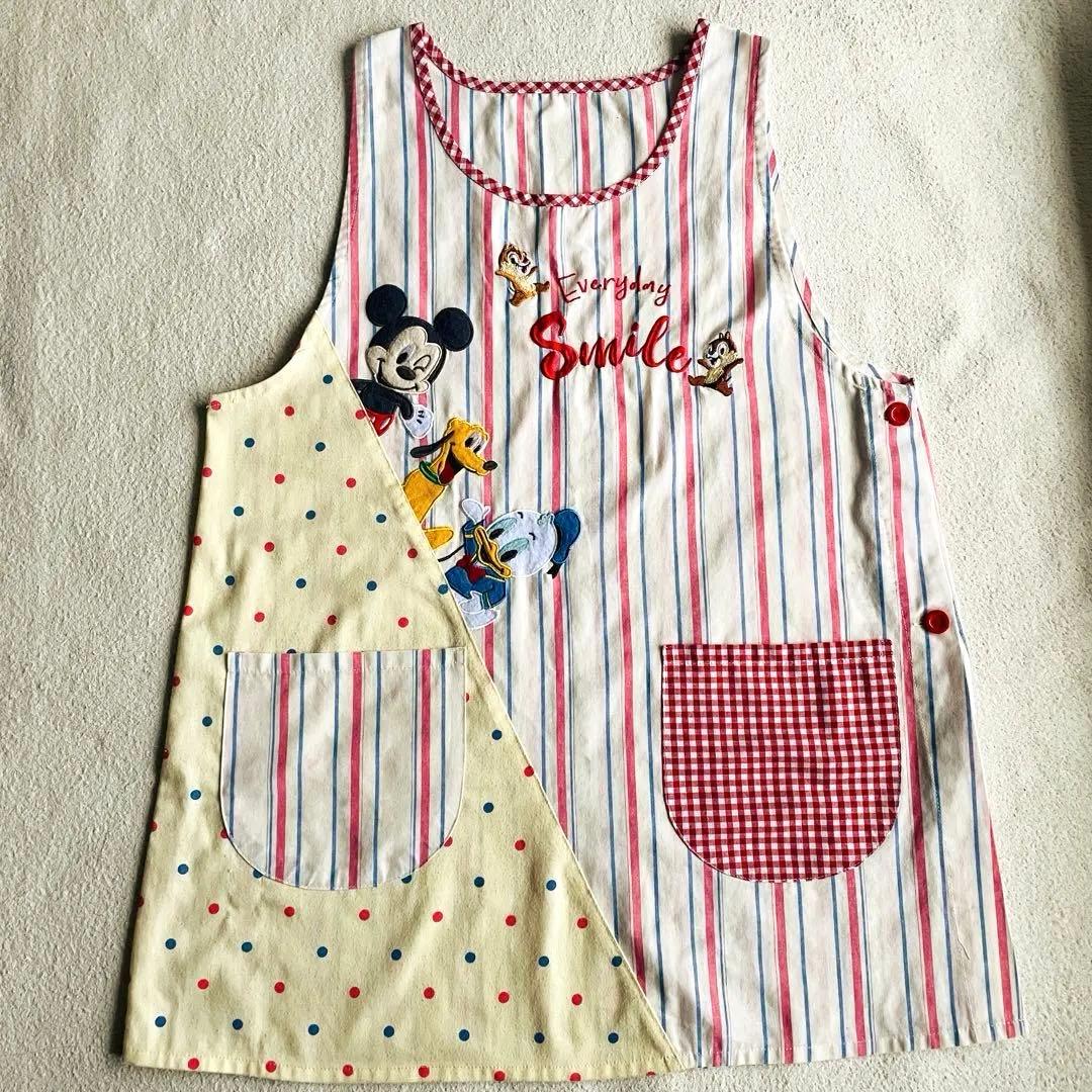 ミッキー キャラクター エプロン M〜Lサイズやや傷や汚れあり