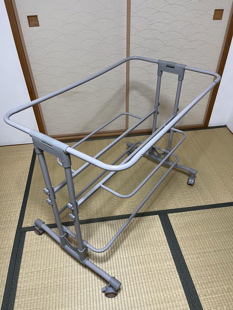 極美品 ZOOBLY グレー ベビーベッド キャスター付き 高さ調整可能