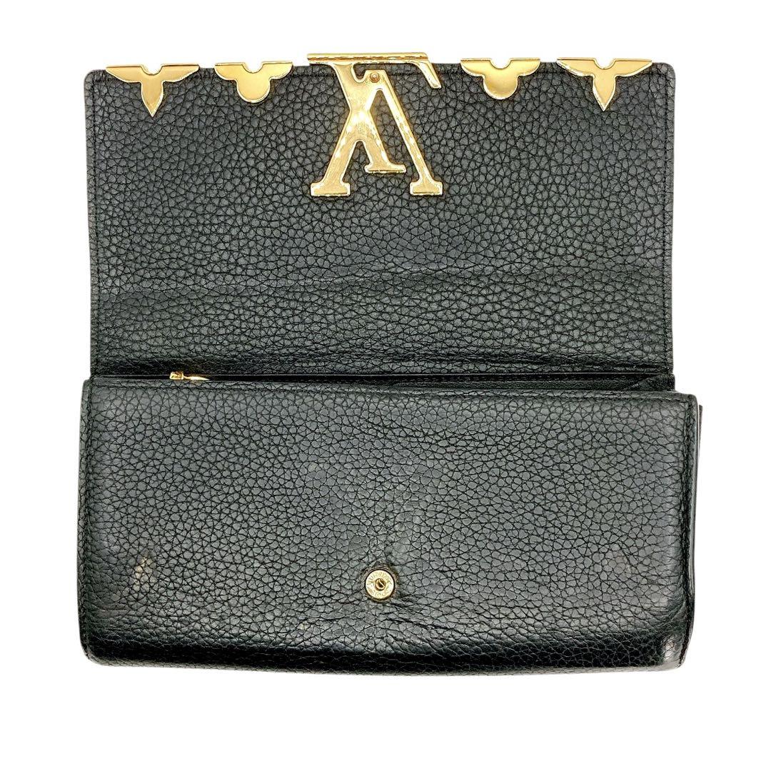 LOUIS VUITTON✨長財布　ポルトフェイユカプシーヌ　ブラック　シボ革