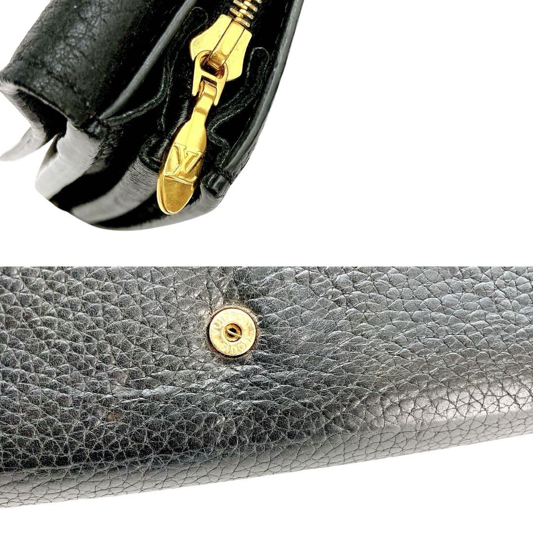 LOUIS VUITTON✨長財布　ポルトフェイユカプシーヌ　ブラック　シボ革