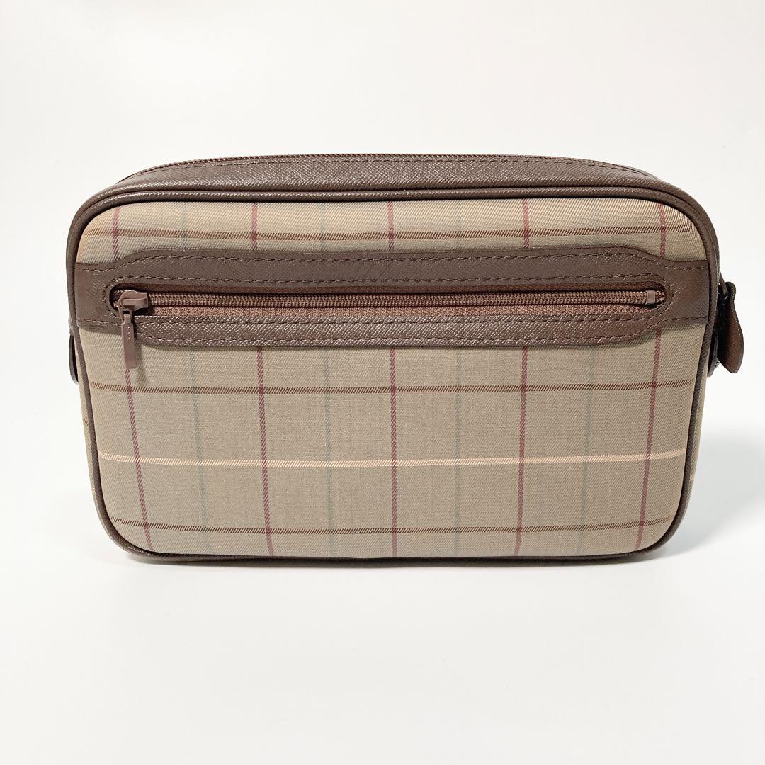 未使用 Burberry バーバリー クラッチ セカンドバッグ チェック