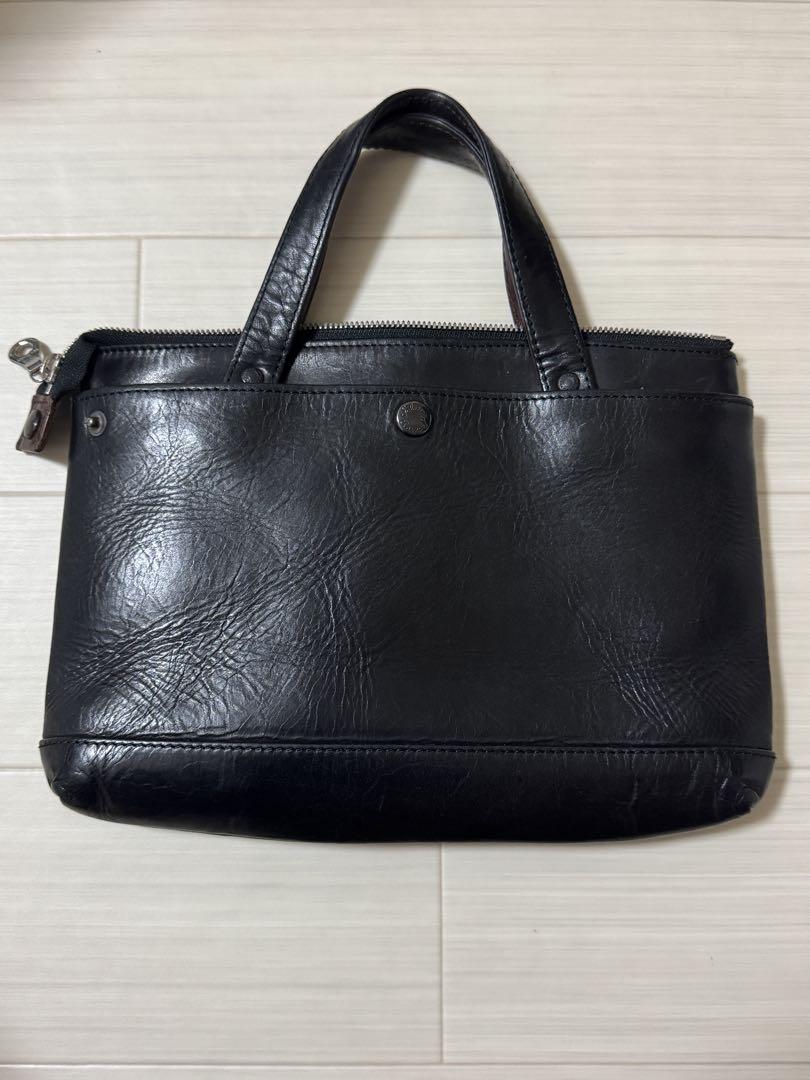 ブラックレザー トートバッグ