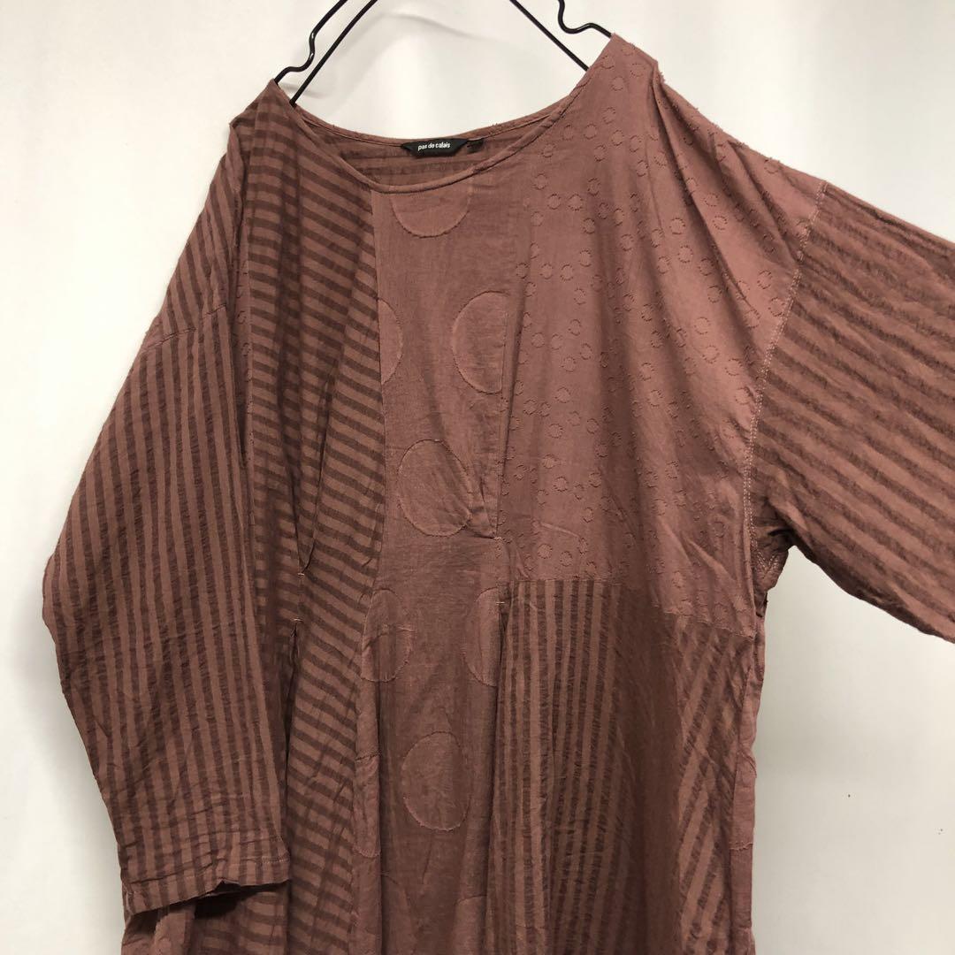 と*め様 定価¥31,900 パドカレ ローズ染め コットンパッチワークブラウス