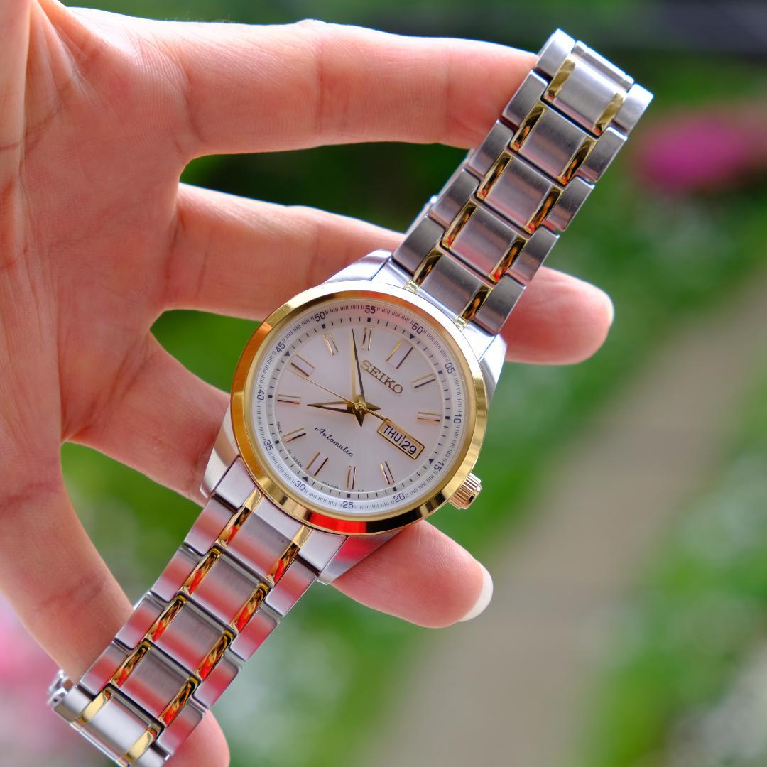 SEIKO 自動巻き時計 シルバー/ゴールド - メルカリ