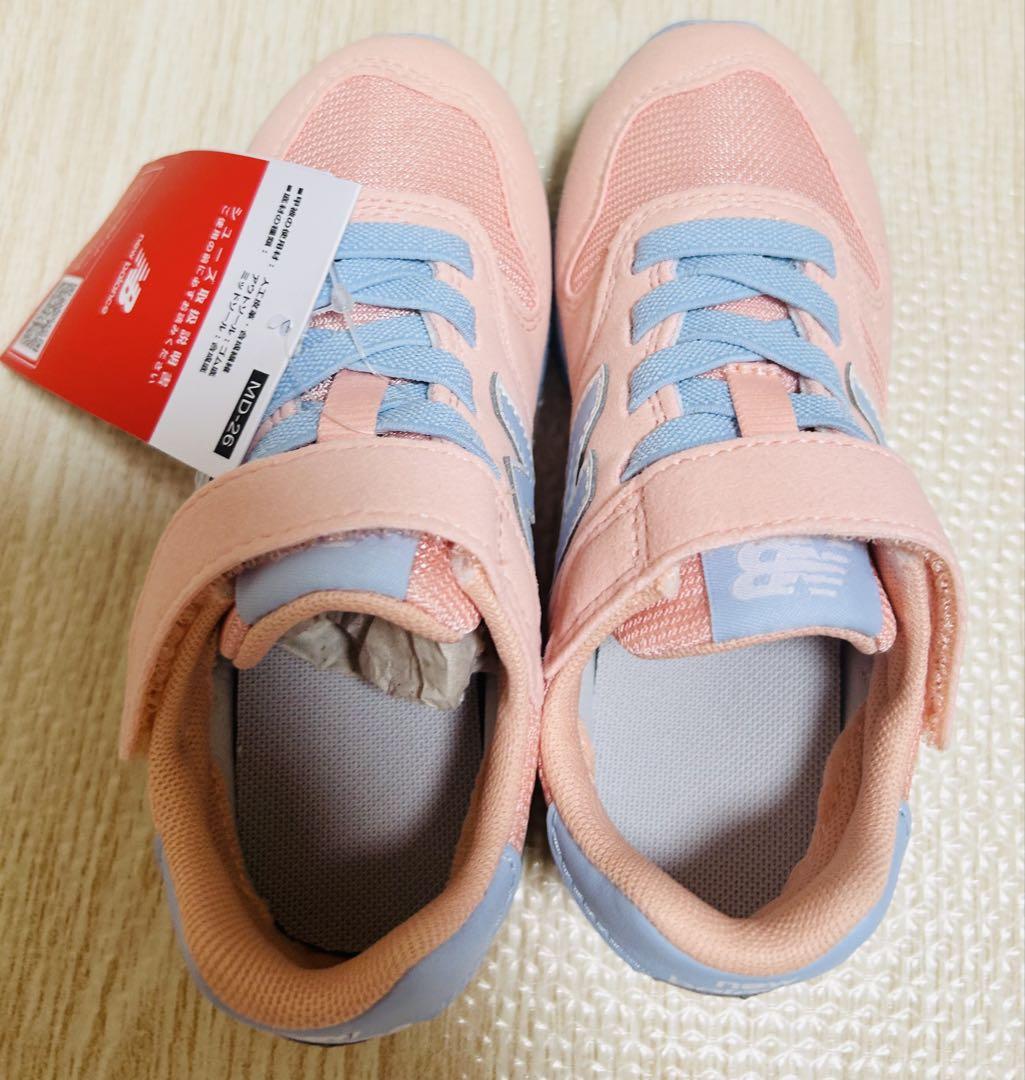 ✨新品タグ付✨ニューバランス キッズ スニーカー ピンク 水色 17cm 373