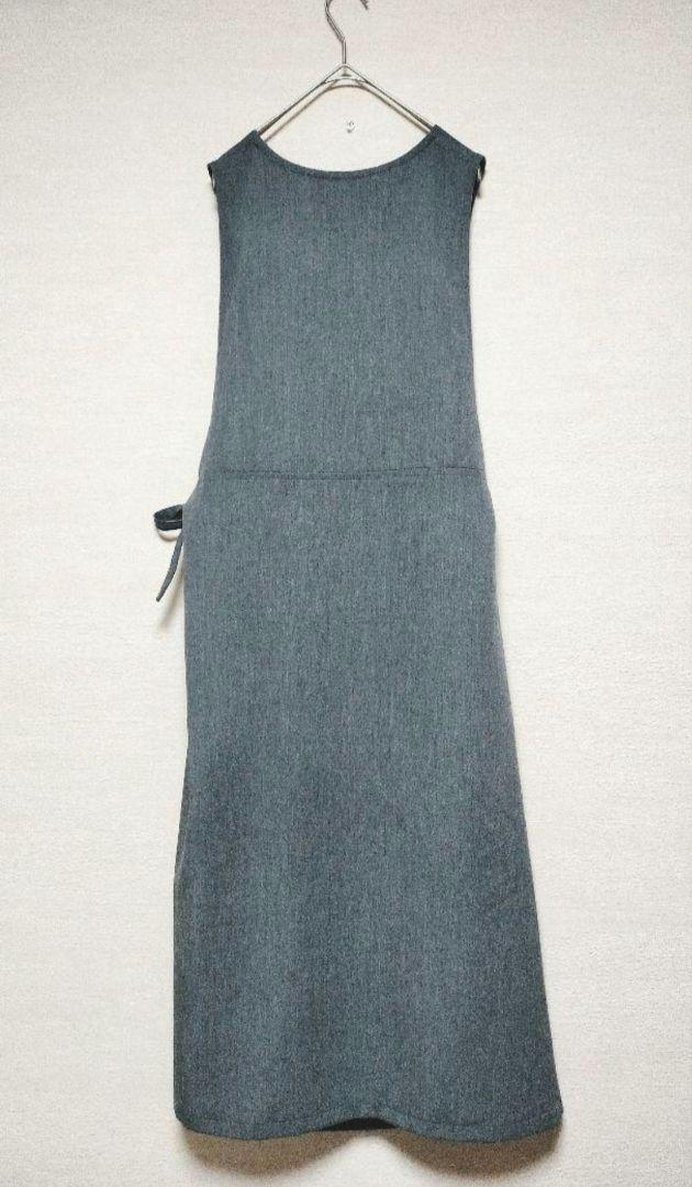 im product 巻きスカート風ロングエプロンドレス ダークグレー