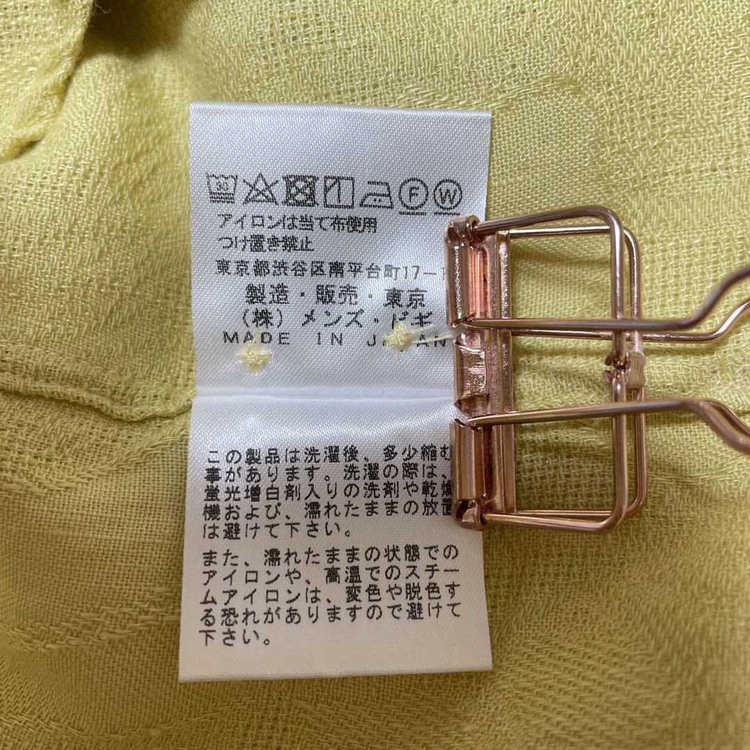 未使用　タグ付き　メンズビギ　長袖シャツ　コットンリネンジャガード