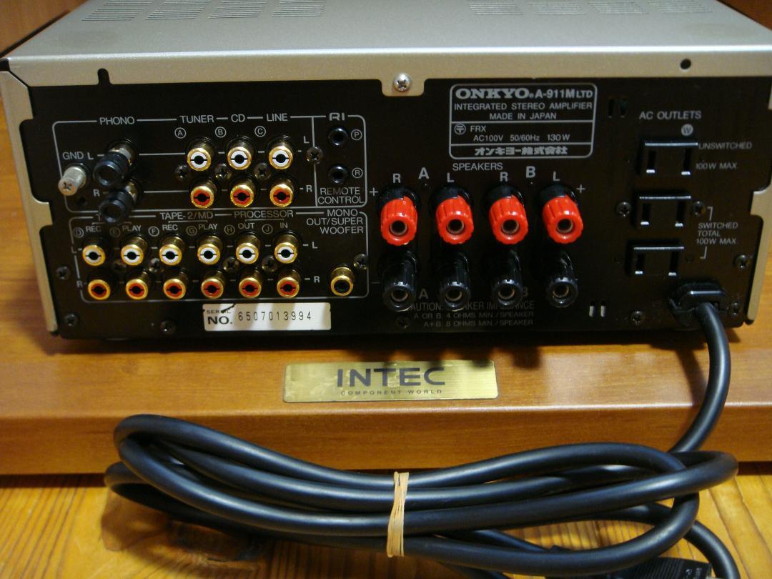 整備済 ONKYOオンキョー INTEC275アンプ A-911M LTD取説付 整備済ONKYOオンキョー INTEC275 アンプ A-911M LTD取説付