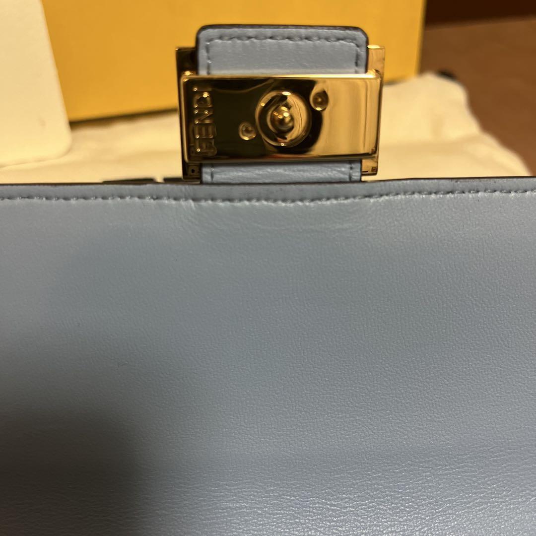 【新品】FENDI フェンディ　ライトブルー　バケット　コンチネンタル長財布