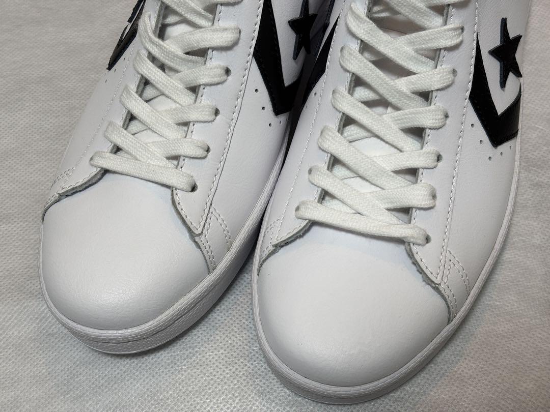 新品未使用 converse コンバース 復刻プロレザー Hi 白 黒 26.5