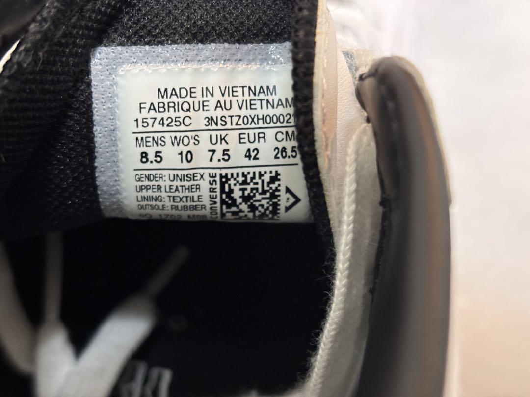新品未使用 converse コンバース 復刻プロレザー Hi 白 黒 26.5