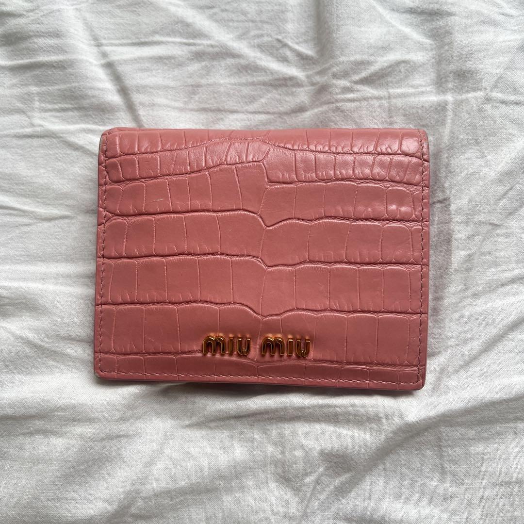 小物 Archive miu miu compact wallet pink