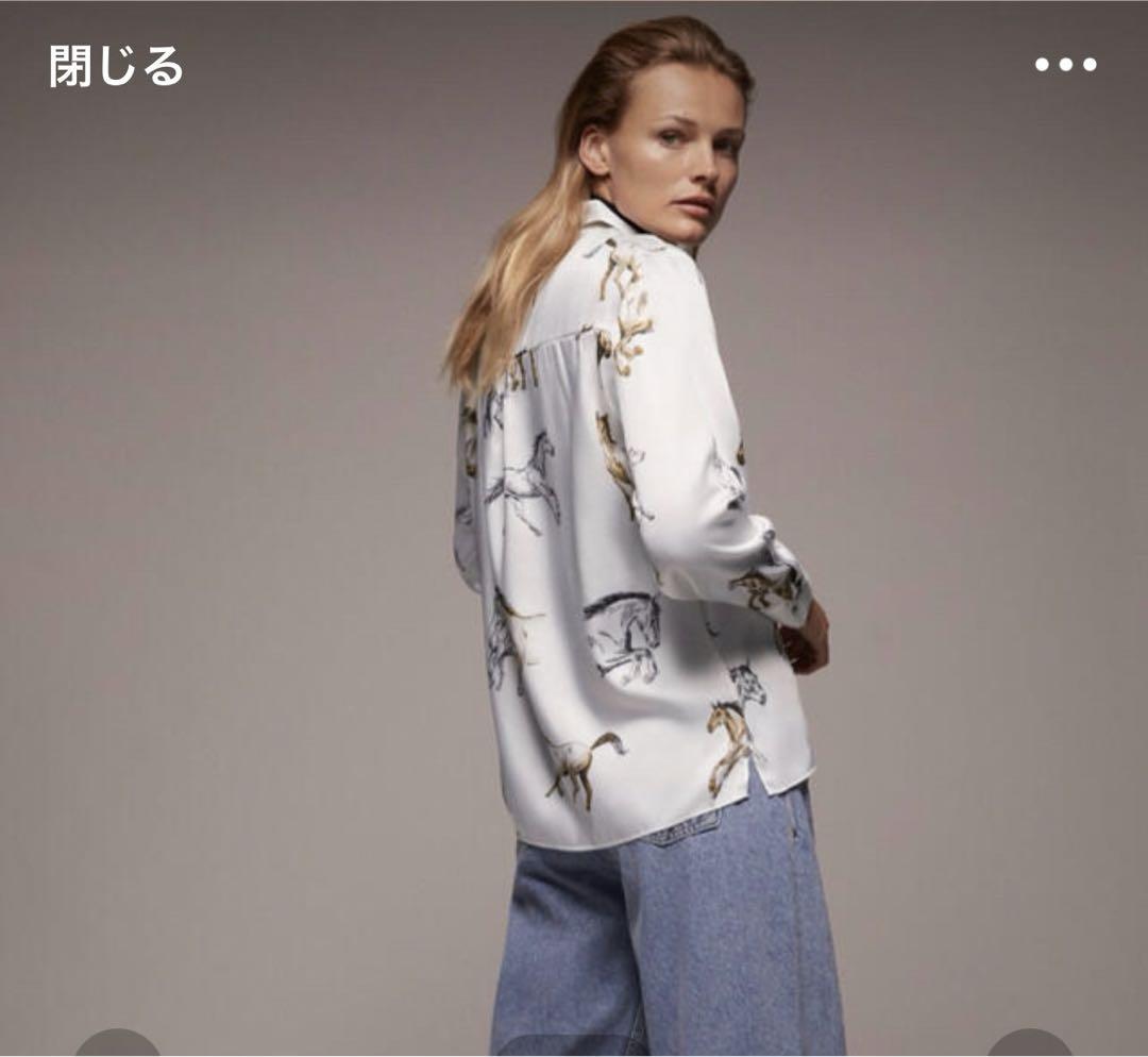 ZARA - ZARA🐎ザラ✨馬柄 アニマルプリントシャツ ブラウスの