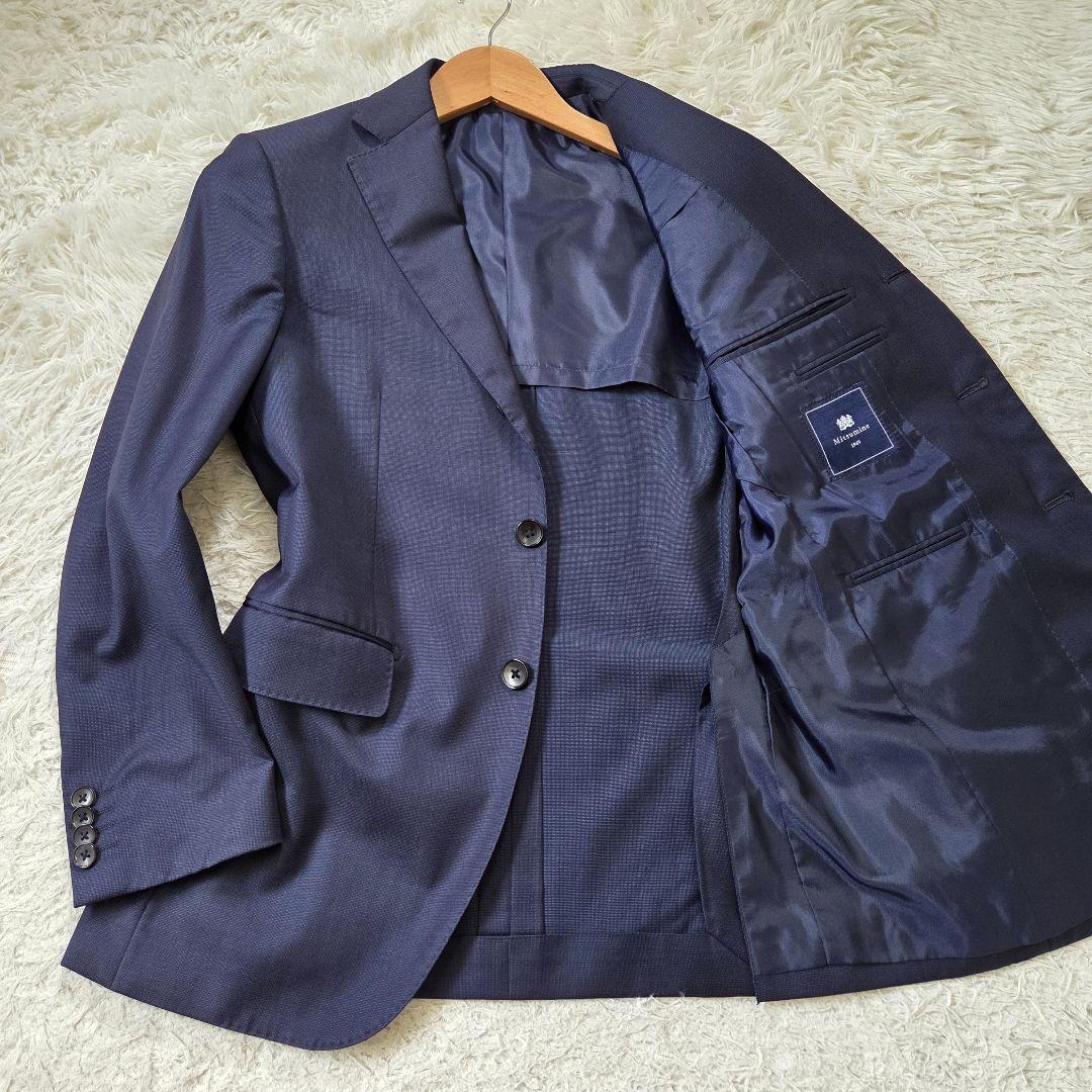 美品 ミツミネ×ゼニア スーツ A4 S相当 ダークネイビー