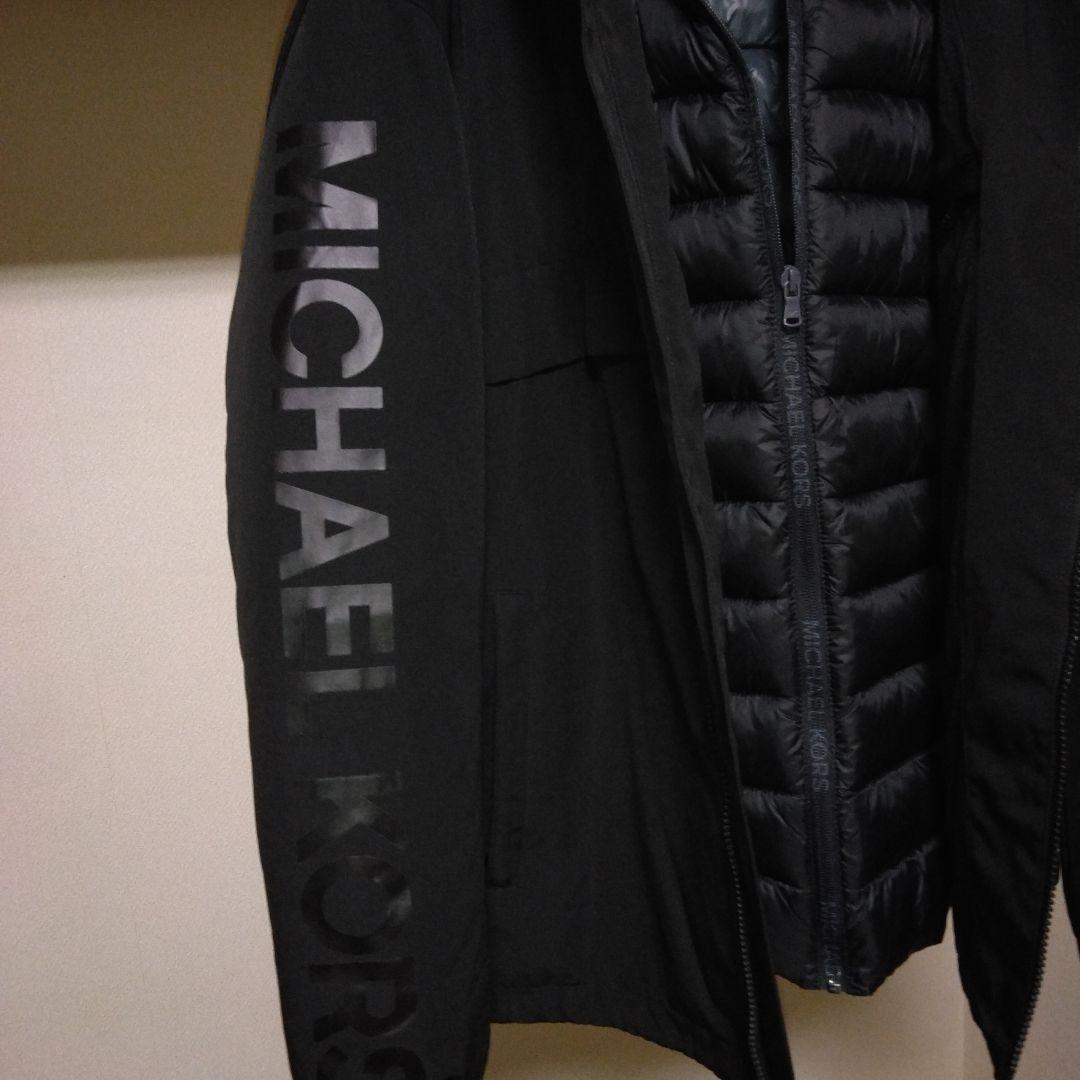 MICHAEL KROS ダウンジャケット 3WAY 黒 フード 美品 画像2