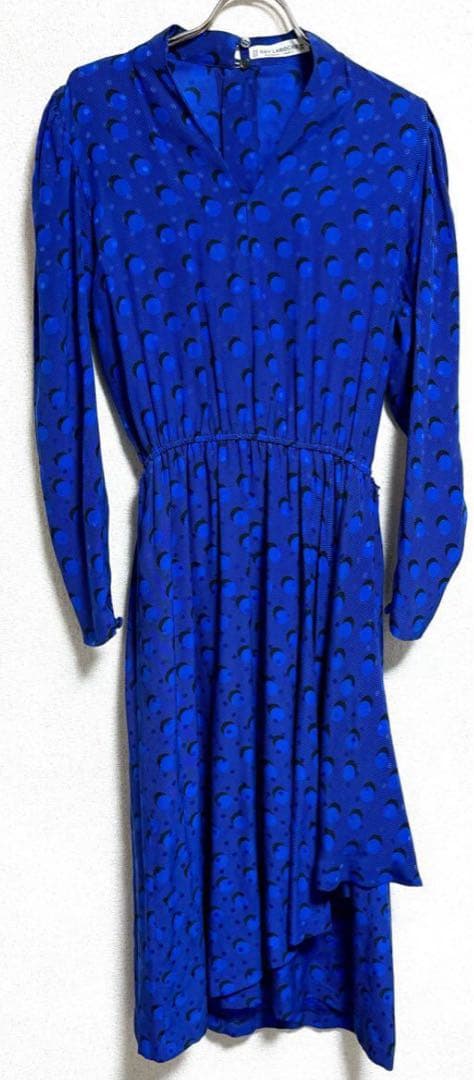 GUY LAROCHE ギラロッシュ 長袖ワンピース ロングワンピース ブルー