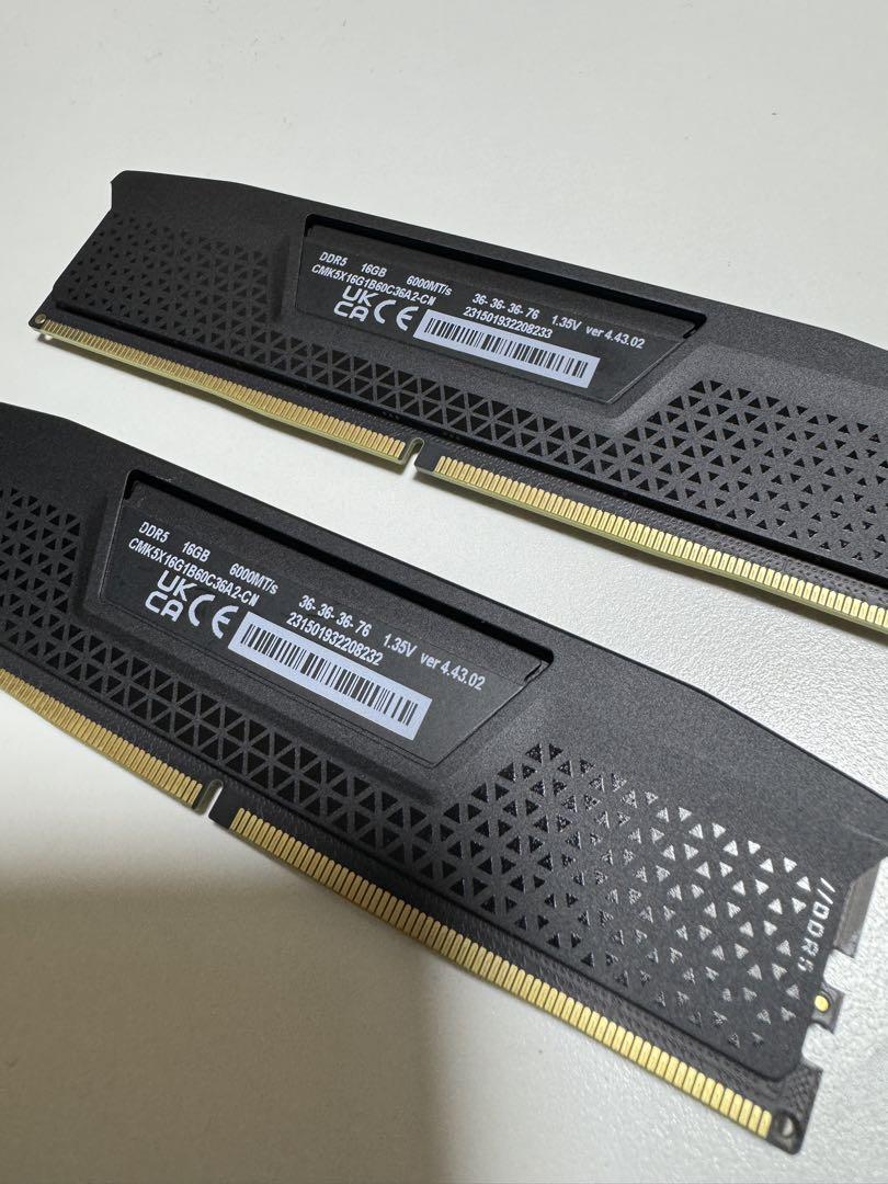 Corsair Vengance 6000MHz DDR5 16x2 32GB 画像2
