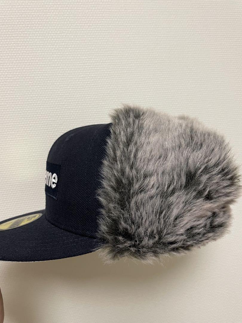 Supreme Earflap New Era 7 1/4 ファー付きネイビー