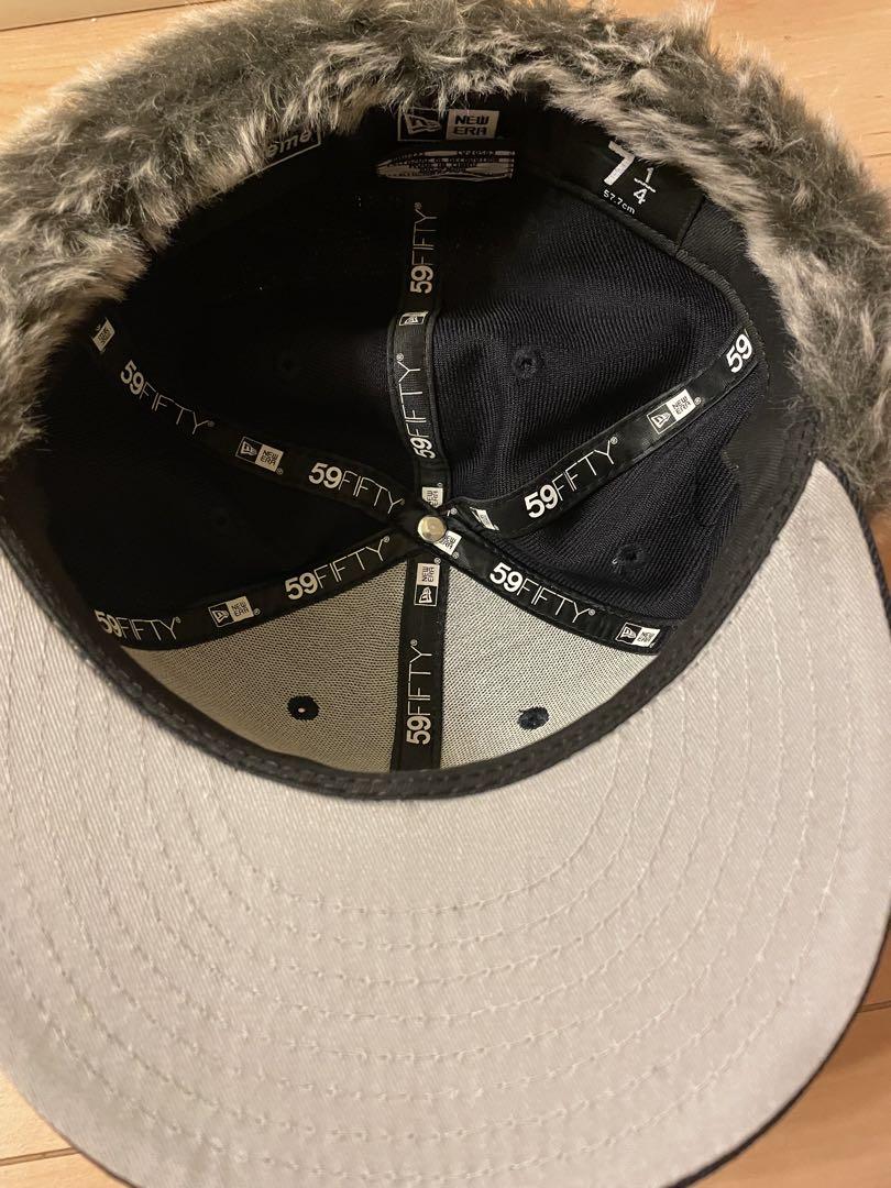 Supreme Earflap New Era 7 1/4 ファー付きネイビー