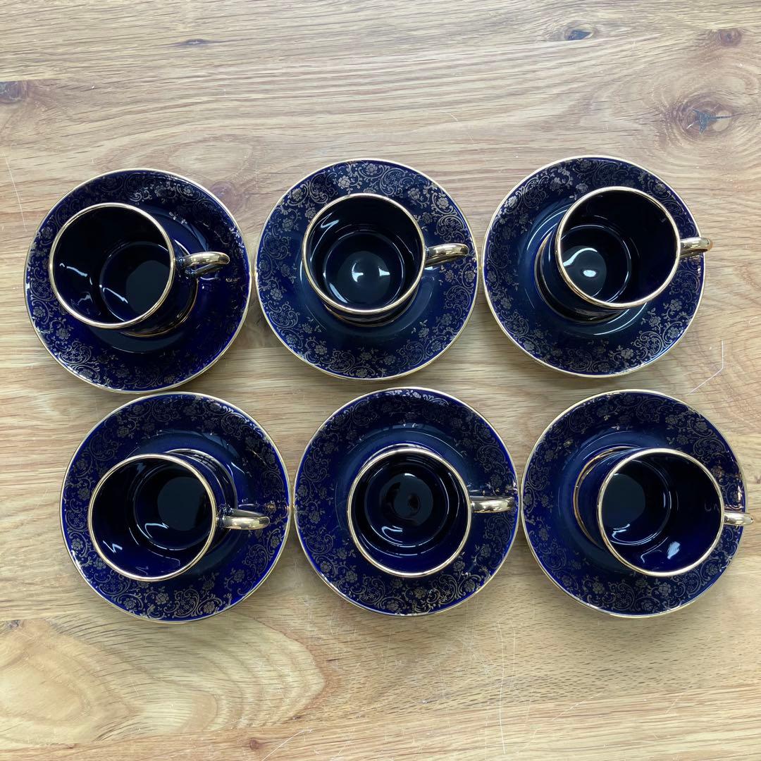 値下げ!リモージュ キャッスル デミタス カップ&ソーサー 6客セット 値下げ!リモージュ キャッスル デミタス カップ&ソーサー 6客セット