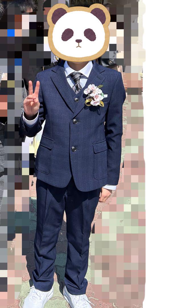 美品　waltz by BEAMS DESIGN 男子スーツ140 紺色　卒業式 小学生卒業式 男の子 スーツ 140 waltz by BEAMS DESIGN