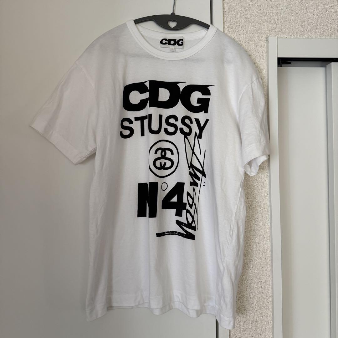 CDG STUSSY グラフィックTシャツ ホワイト - メルカリ