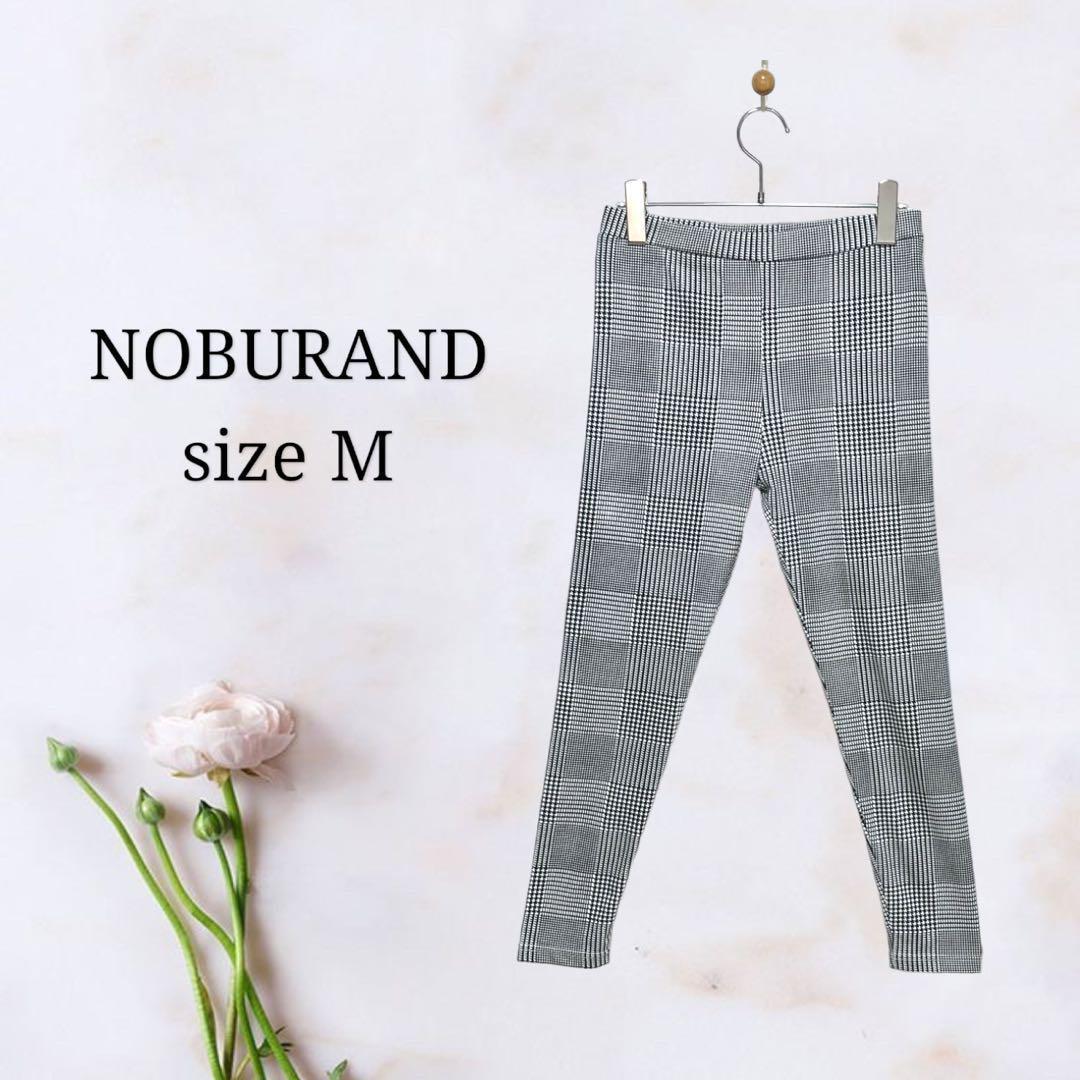 ノーブランド【M】グレンチェックレギンスパンツ ウエストゴム