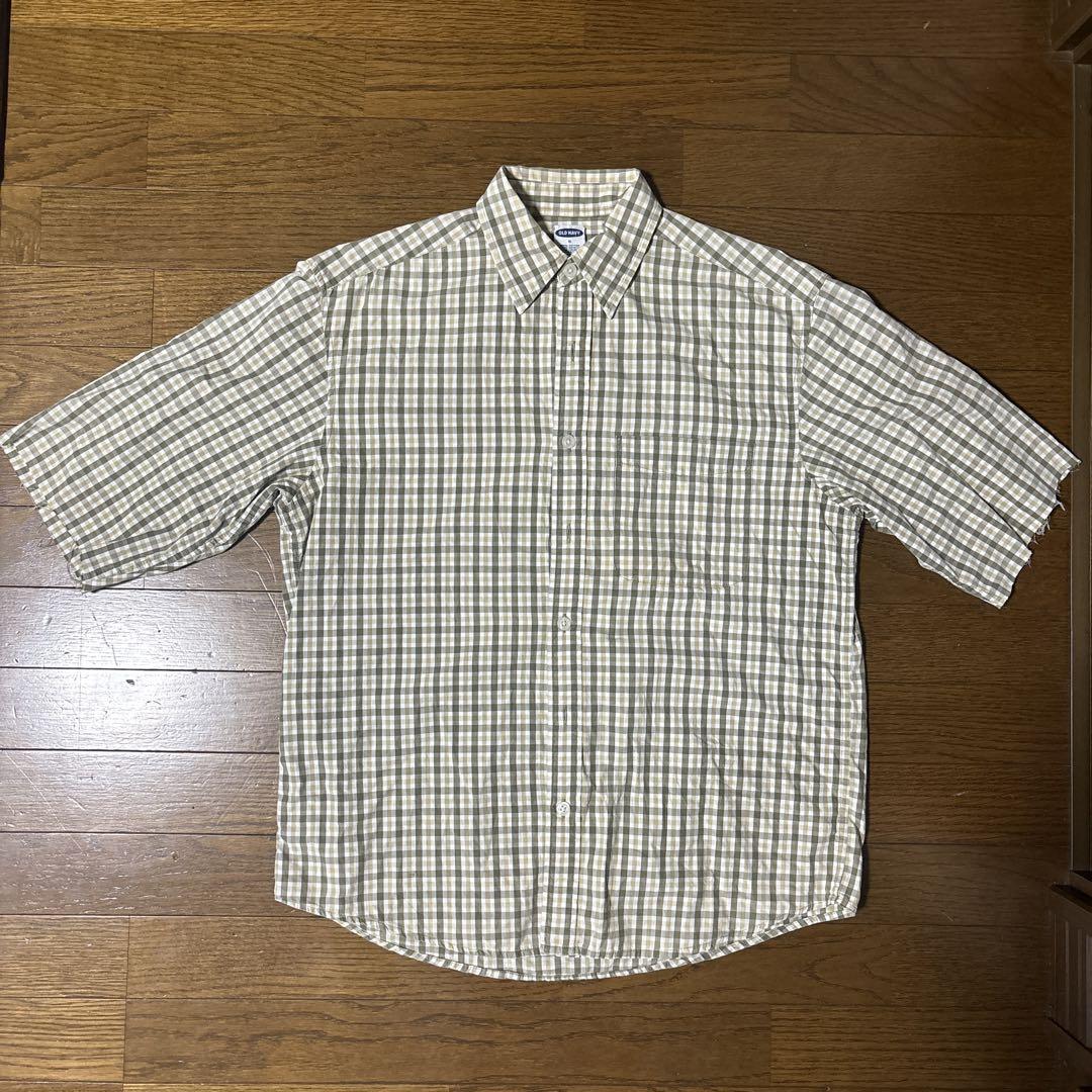 old navy 90s 半袖シャツ チェック cityboy y2k 短丈 - メルカリ