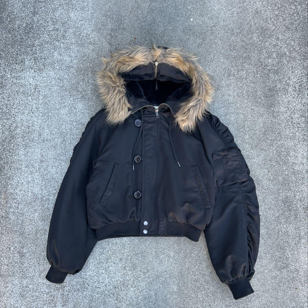 N-2B flight jacket black 短丈 ファージャケット ジャケット
