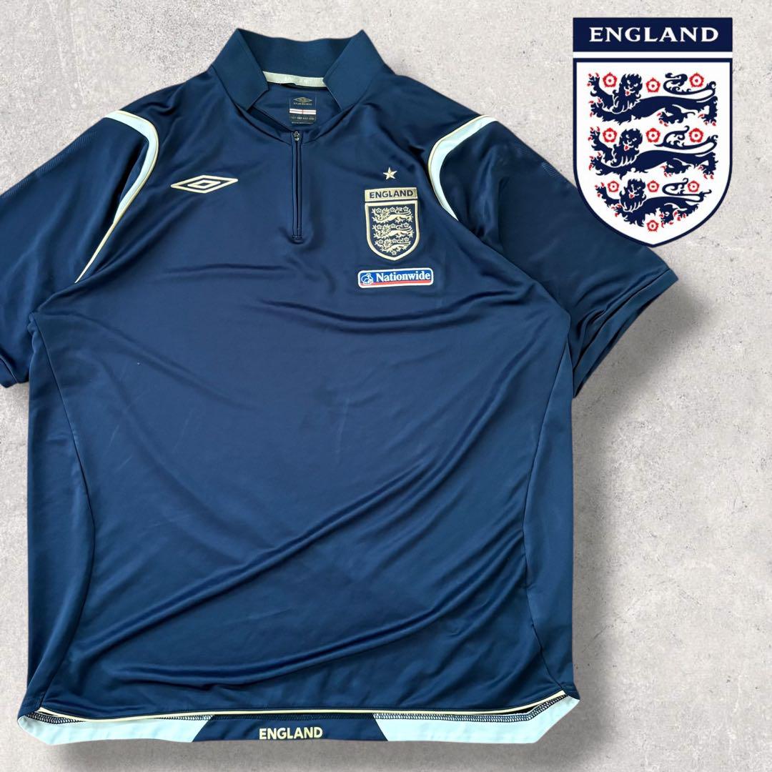 【サッカー00s古着】イングランド代表　ハーフジップトレーニングジャージ