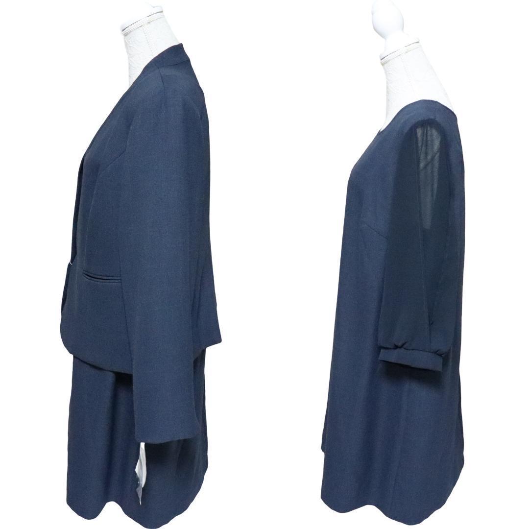 タグ付き✨　大きいサイズ✨　ニッセン　ワンピース　スーツ　セットアップ　ネイビー