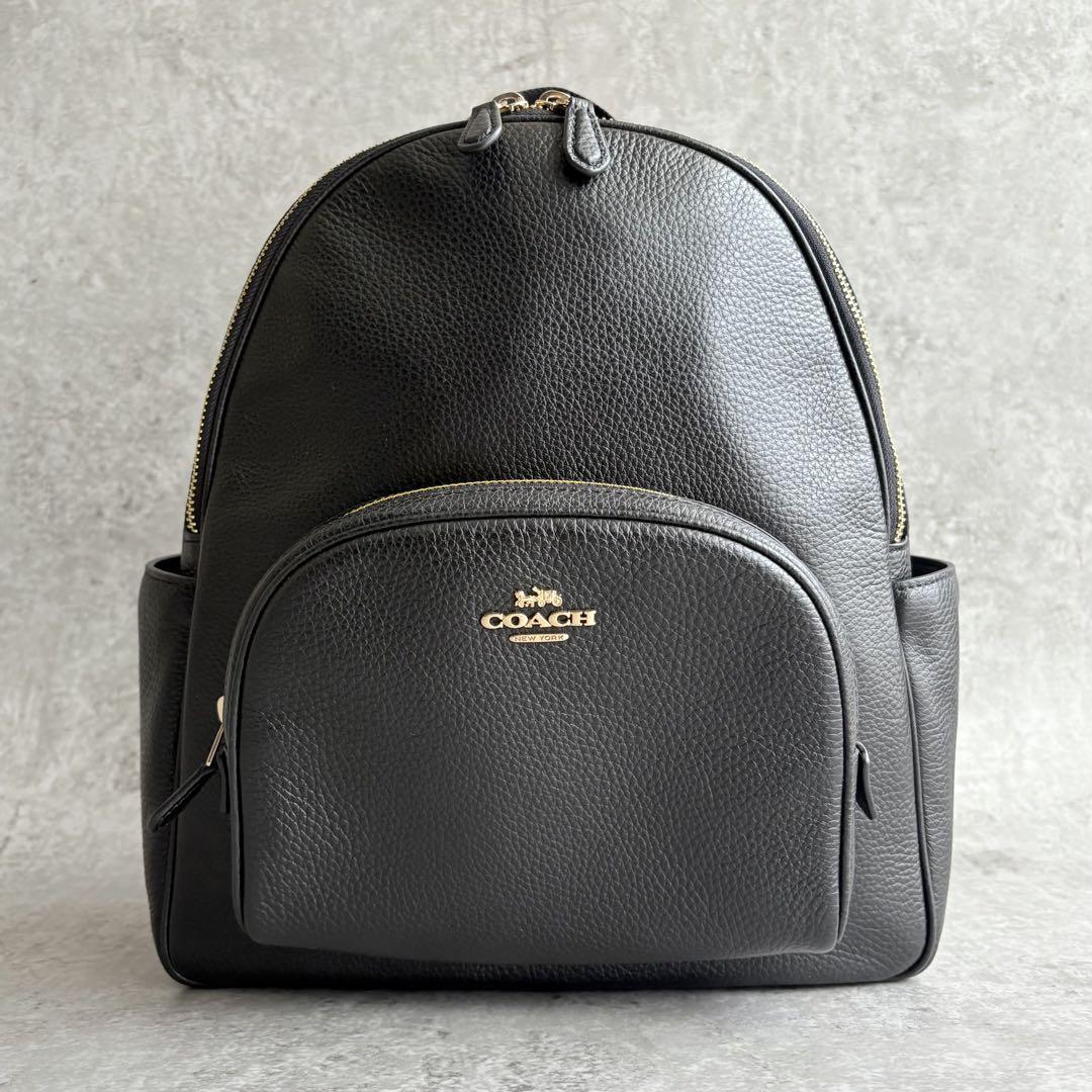 【むみ子様】COACH リファインド ペブルレザー リュック マザーズバック 黒