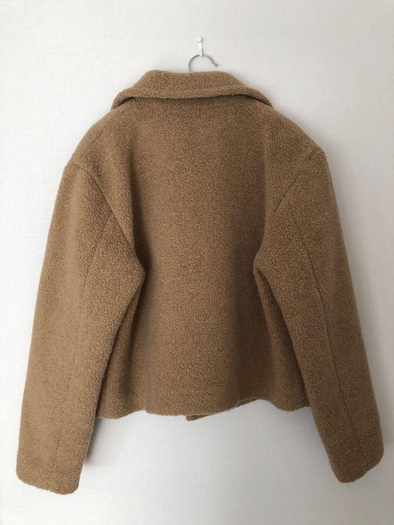 美品 Theory 22AW TEDDY FLEECE Pコート ライトココア