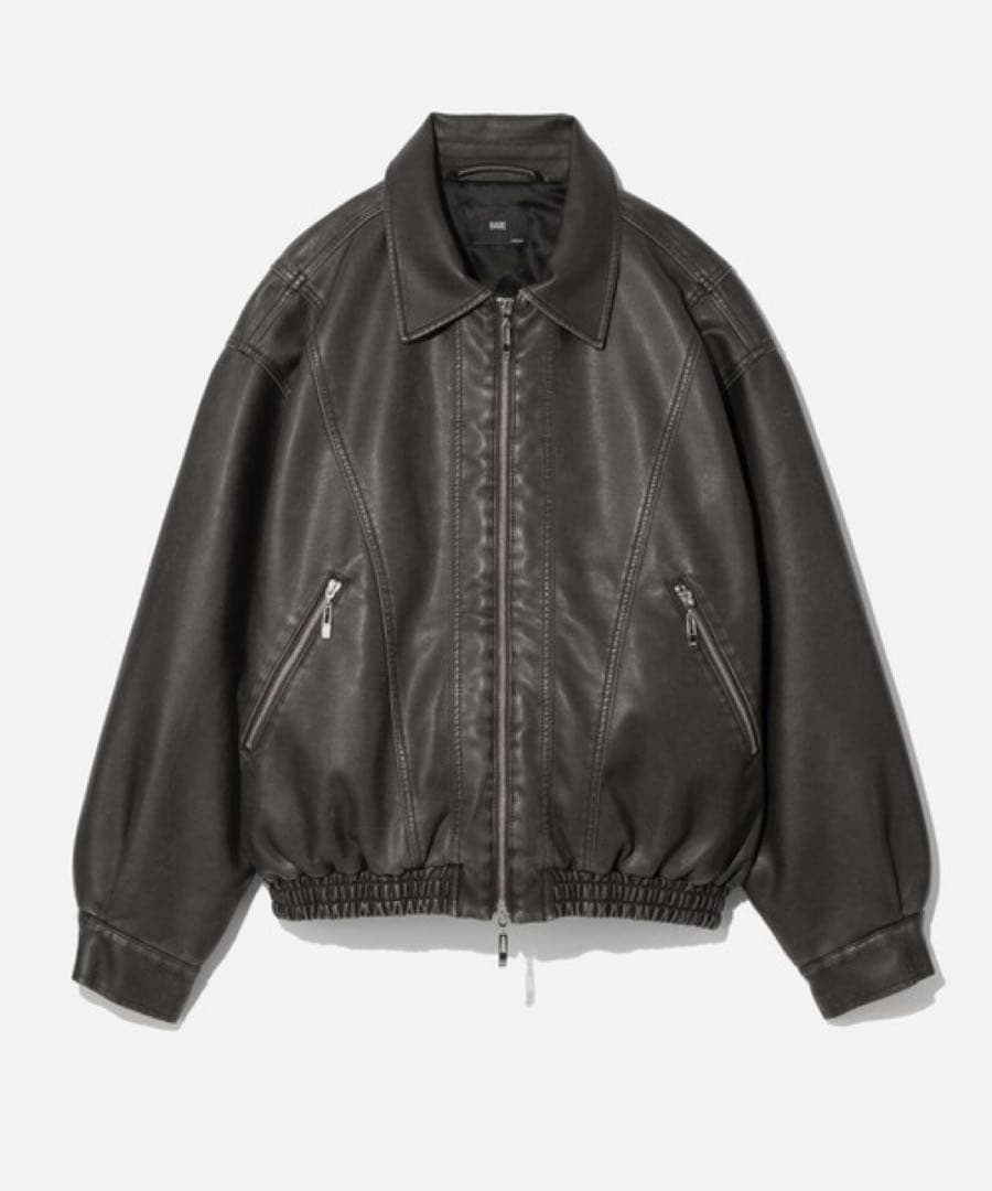 HARE　スタンドナカワタブルゾン　ネイビー　Fサイズ　ジャガード HARE スタンドナカワタブルゾン ネイビー Fサイズ ジャガード