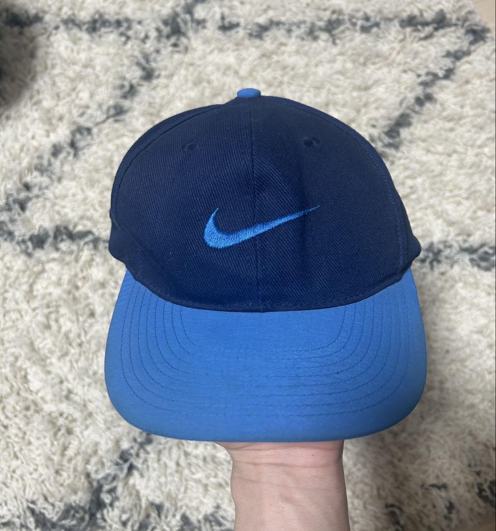Nike 90s銀タグ　ネイビー/ブルー キャップ