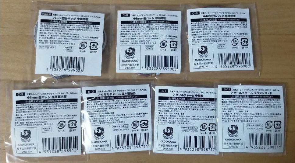 文豪ストレイドッグス くじみに サーカス