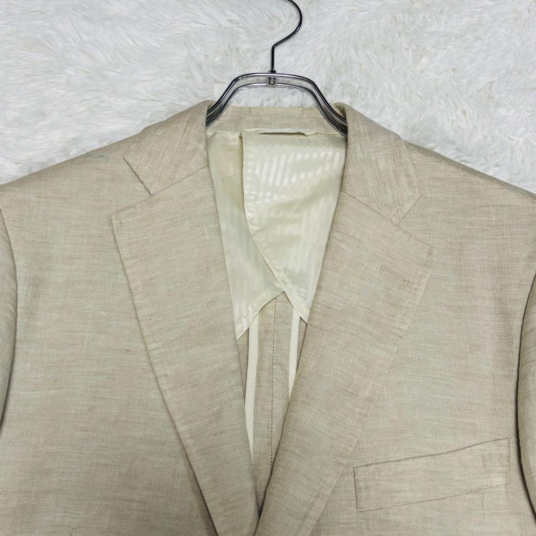 美品 ニューヨーカー 春 夏 サマージャケット 麻 リネン 大きいサイズ 3XL