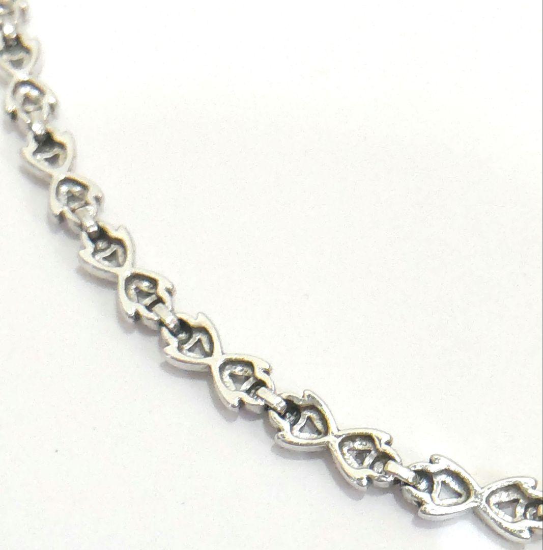 保証書付　Pt850　ダイヤ0.05ct　15.98ｇ　ブレスレット　MJ186