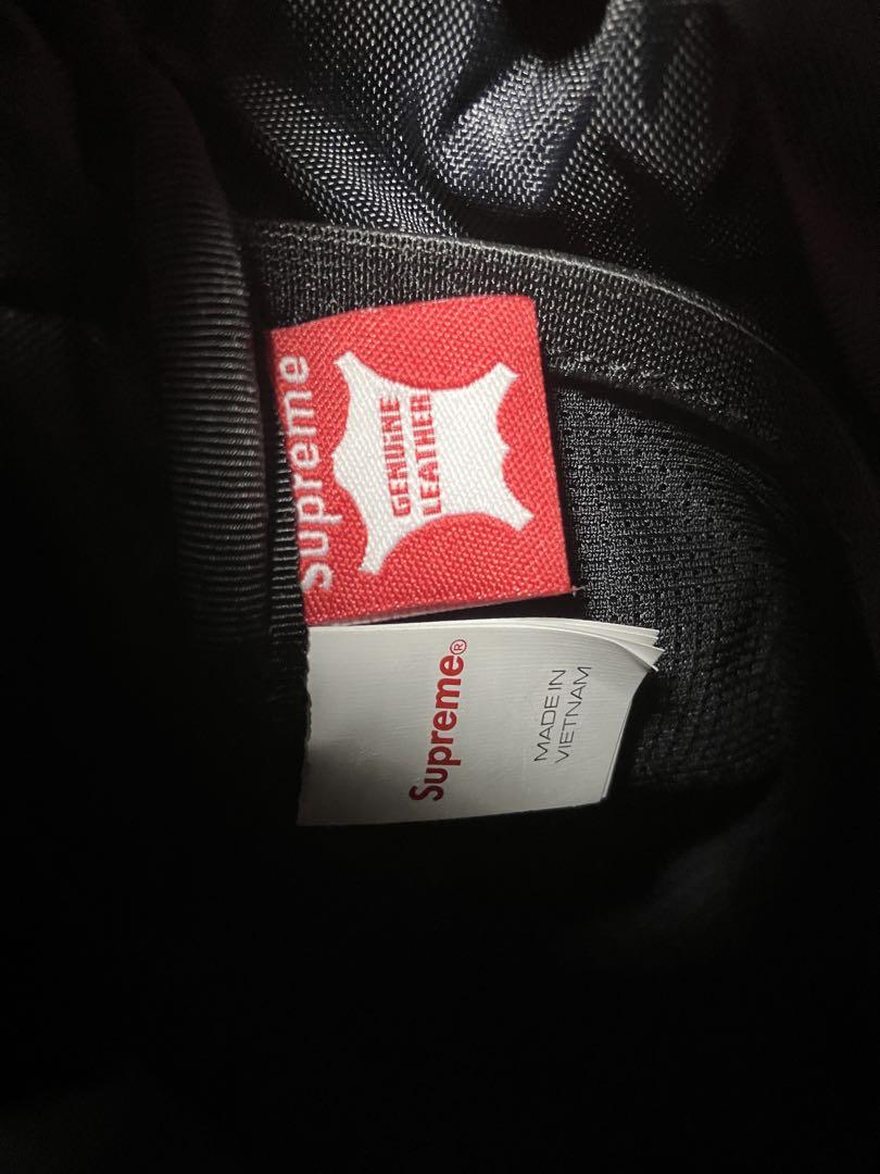 Supreme Leather Shoulder Bag ブラック
